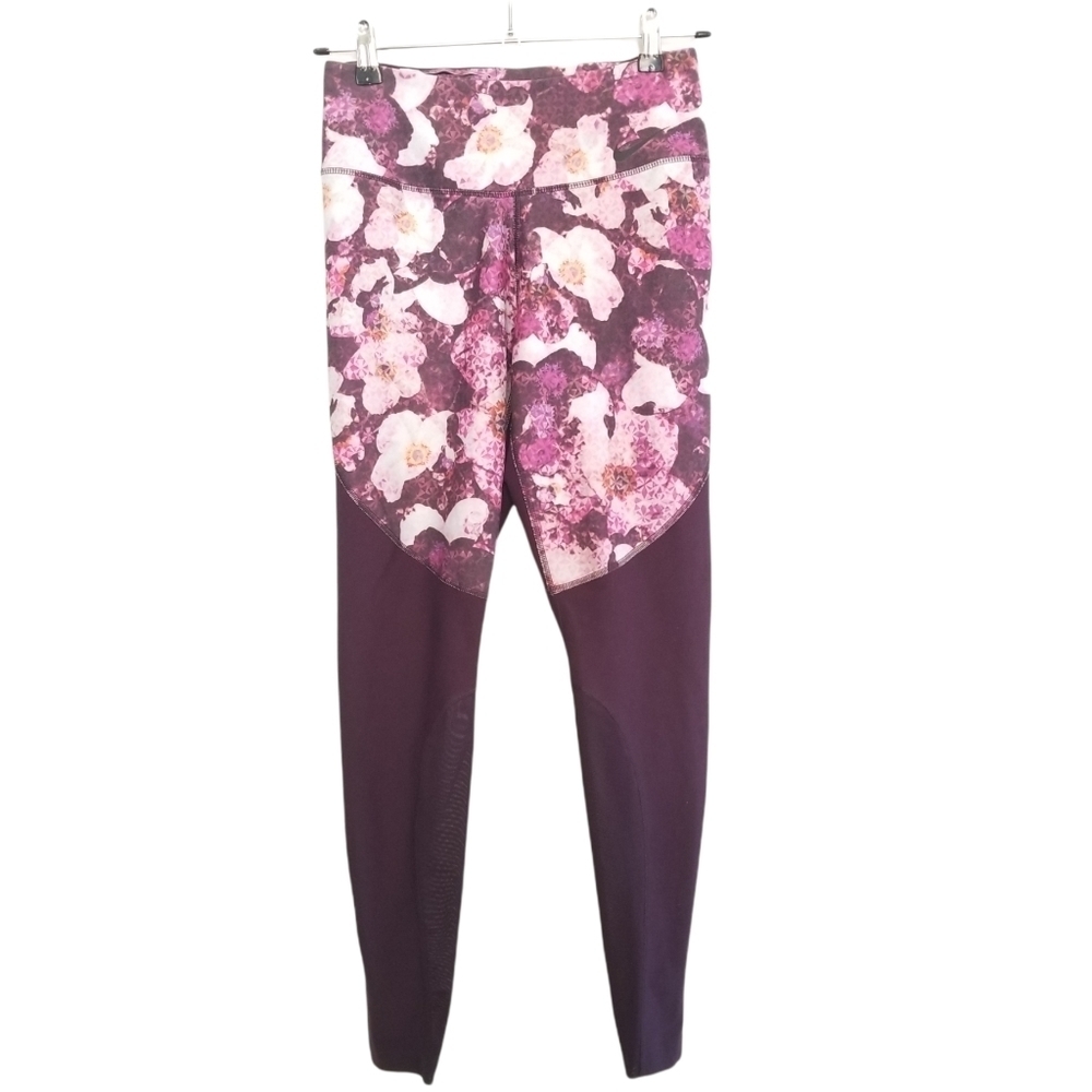 Nike Dri-fit One Legend Pant Floral Leggings Small Sheer Mesh insets‎